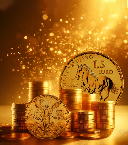 Monedas de oro